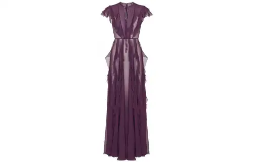 DIOR SS23 Short Sleeved Dress Women's Burgundy