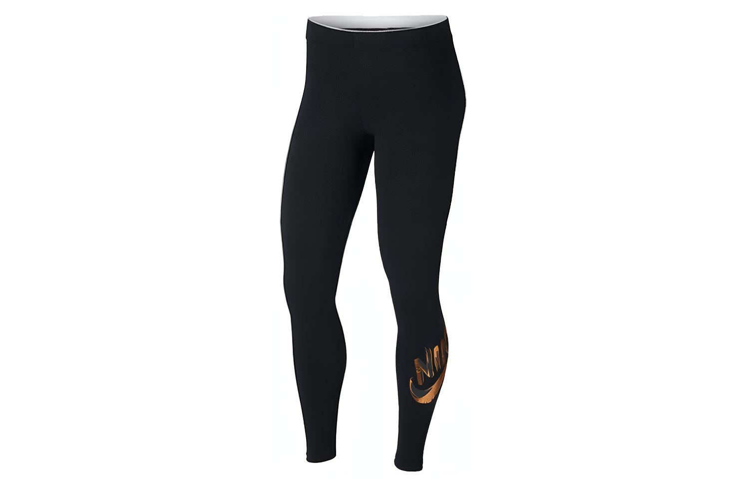 Женские штаны Nike Metallic Logo (черные)