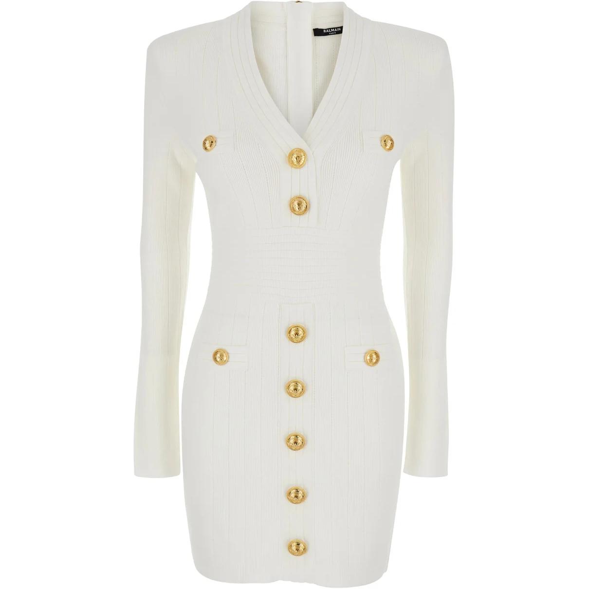 Женское платье BALMAIN (белое)