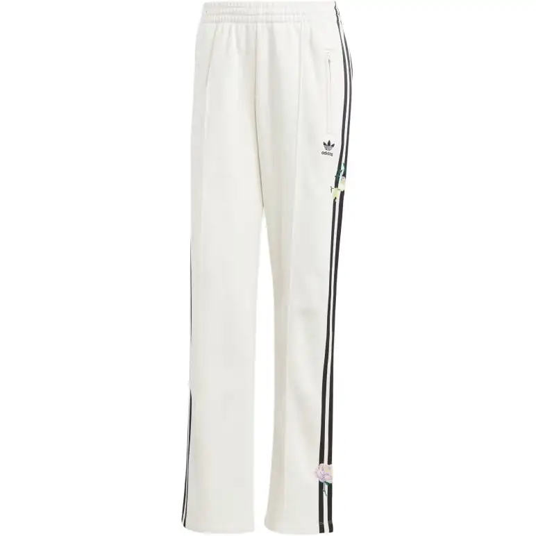 Adidas Originals Embroidered Flower Pants Knitted Sweatpants Women's Cloud White