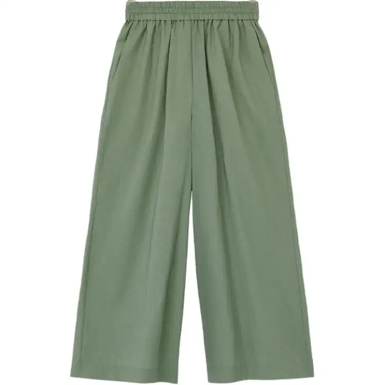 LOEWE Paula's Ibiza Casual Pants Women's Gray Green