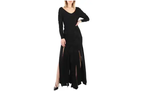 Burberry woven panel evening dress