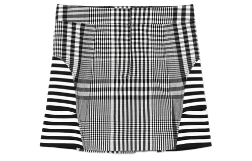 Burberry Leather Short Skirts Women's Black