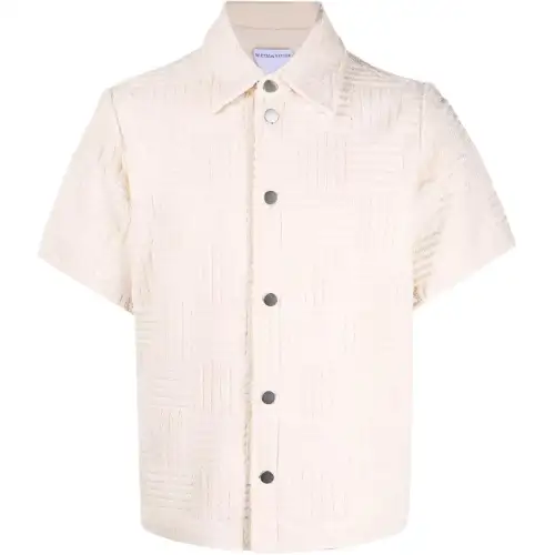 Bottega Veneta Shirts Men's Ecru Pointed Collar Moderate Other