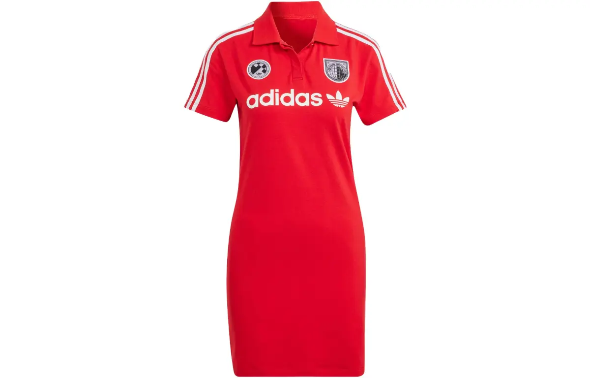 Adidas Originals Short Sleeved Dress Women's Light Scarlet