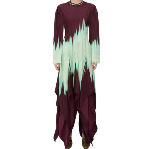 Bottega Veneta FW24 Long Sleeved Dress Women's Brown Mint
