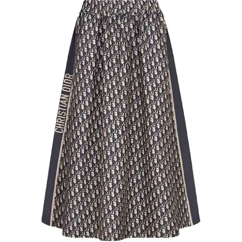 DIOR SS21 Casual Long Skirt Women's Marine Blue