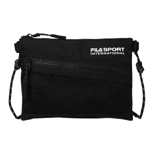FILA Nylon Shoulder Bag Unisex Black