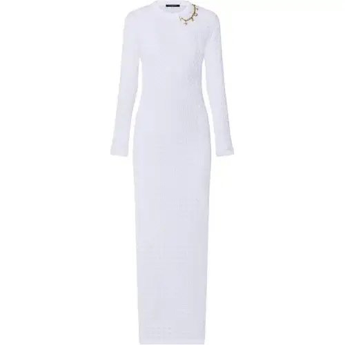 LOUIS VUITTON Lace Knit Charm Dress