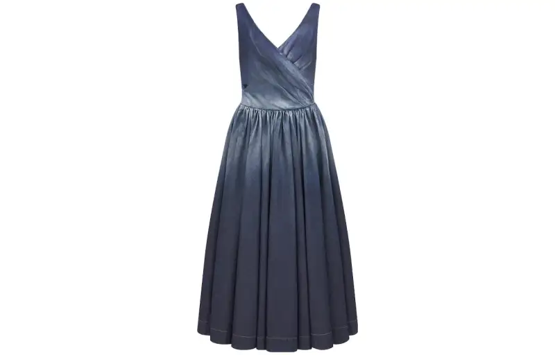 DIOR Sleeveless Dress Women's Blue