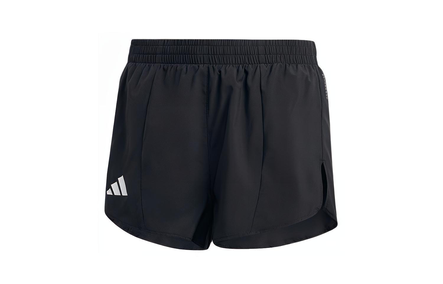 Женские шорты adidas с логотипом (черные)