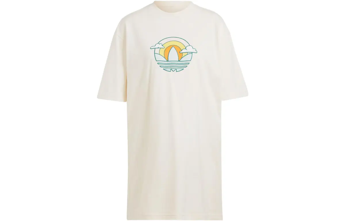 Adidas Originals Short Sleeved Dress Women's Wonder White
