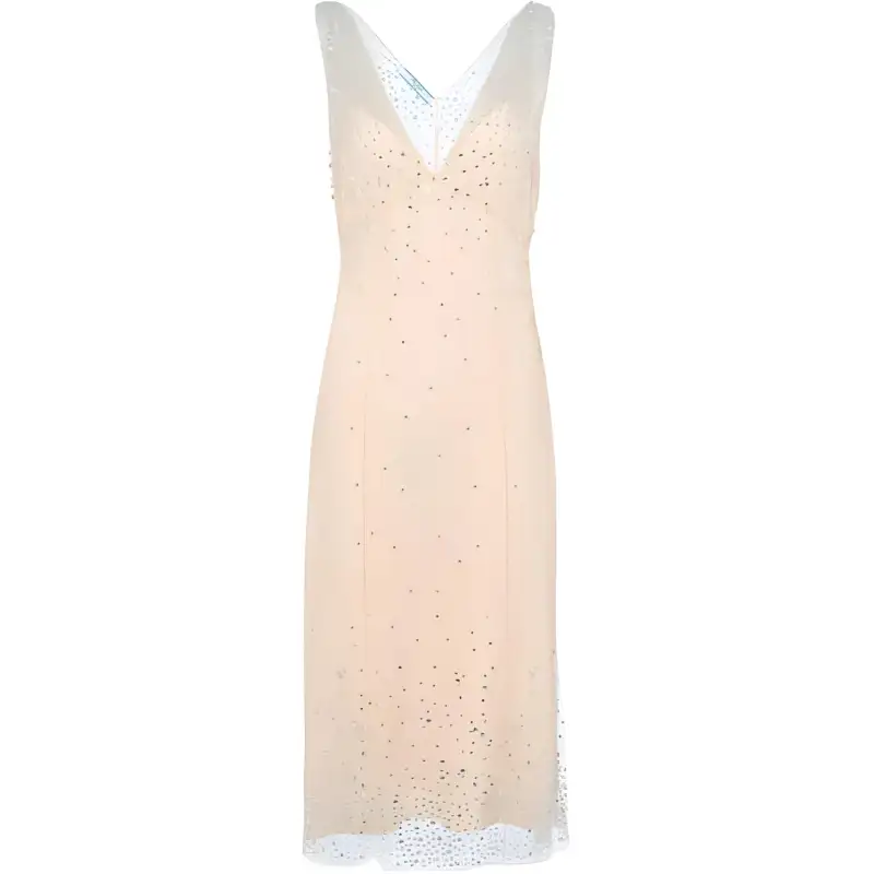 PRADA Crystal embellished Tulle Midi Dress