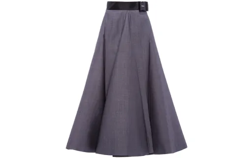 PRADA Casual Long Skirts Women's Purple Moderate Mid Length A Line Skirt