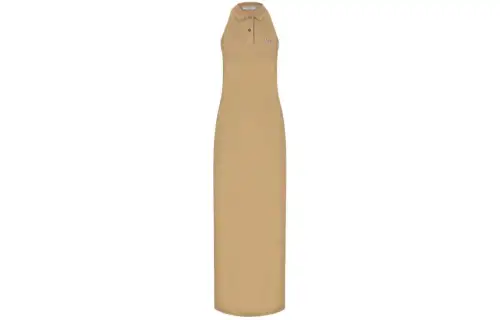 PRADA Triangle Logo Plaque Sleeveless Dress