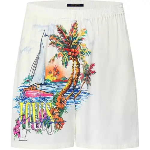 LOUIS VUITTON Sunset Sailboat Pajama Shorts