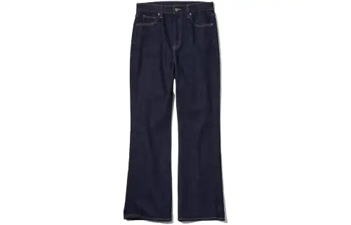 UNIQLO Jeans Women's Navy Blue Moderate Flared Pants