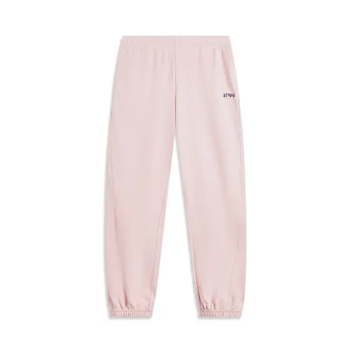 Li Ning Sports Life Collection Knitted Sweatpants Women's Light Blush Pink