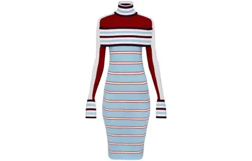 LOUIS VUITTON Long Sleeved Dress Women's Multicolor
