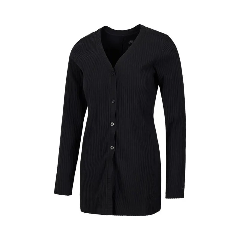Nike NSW CHLL KNT RIB CARDI Long Sleeved Dress Women's Black