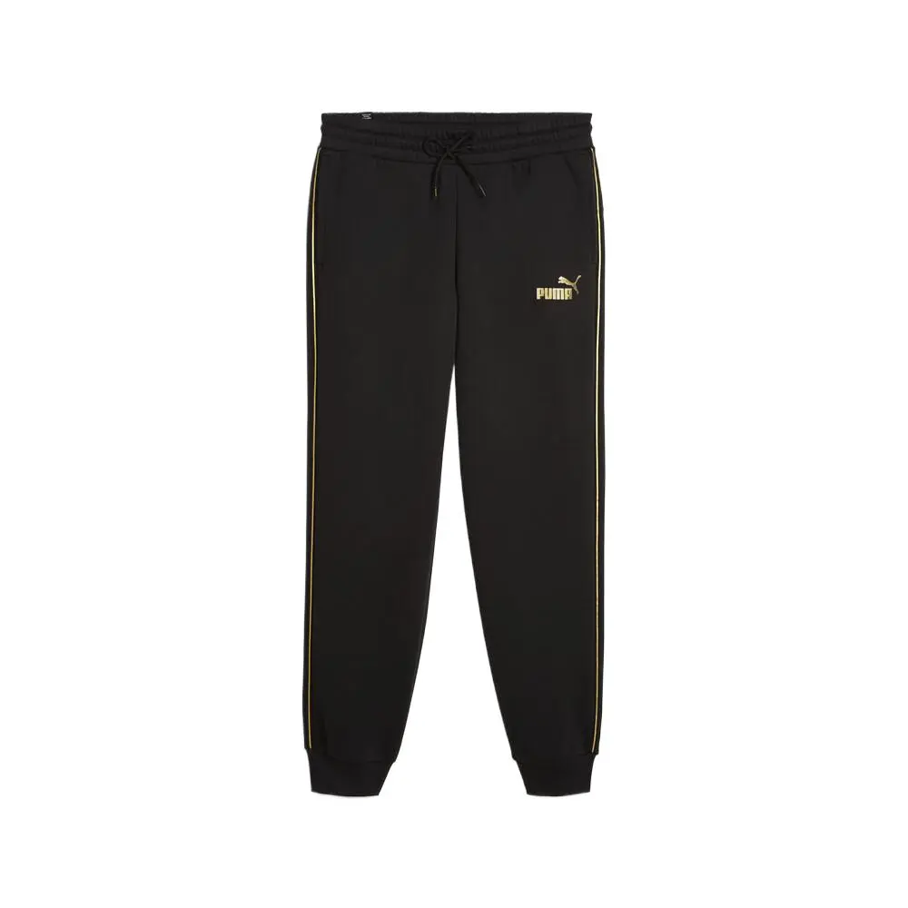 PUMA Essentials+MINIMAL GOLD TAPE Knitted Sweatpants Women's Black