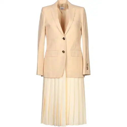 Burberry Long Sleeved Dress Women's Beige