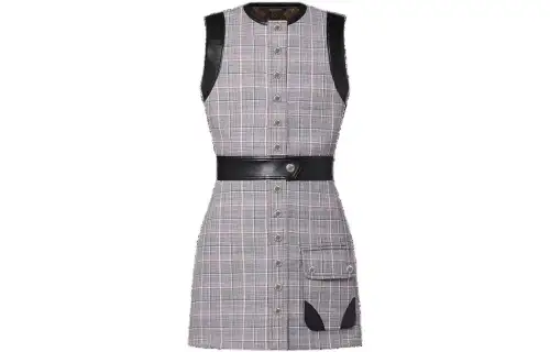 LOUIS VUITTON Sleeveless Dress Women's Light Gray