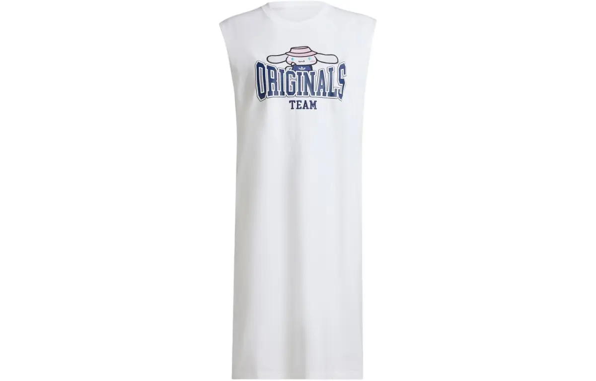 Adidas Originals Hello Kitty Cinnamoroll Tank Dress Sleeveless Dress Women's White
