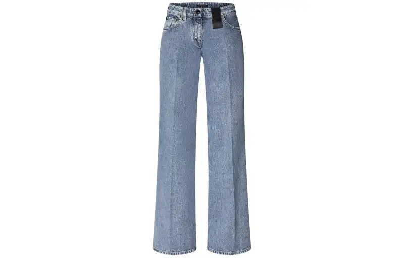 LOUIS VUITTON Wide-Leg Graphic Accent Jeans