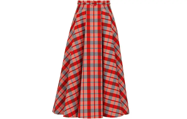 DIOR Quarterly New Products Casual Long Skirts Women's Red Moderate Long A Line Skirt