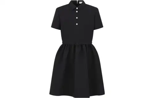 DIOR FW23 Short Sleeved Dress Women's Black