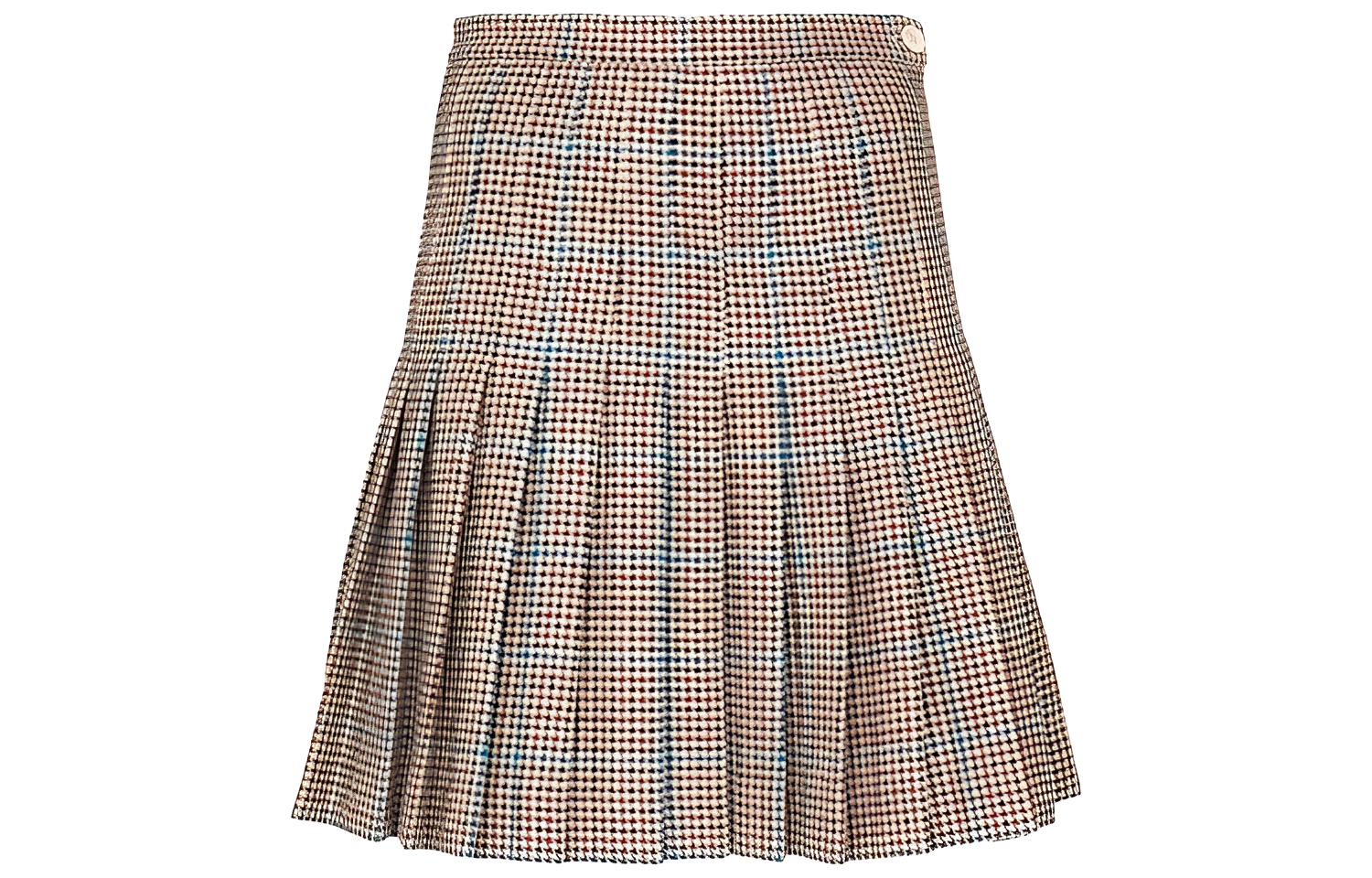OFF WHITE SS20 Casual Short Skirts Women's Gray Moderate Pleated Skirt