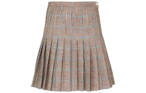 OFF WHITE SS20 Casual Short Skirts Women's Gray Moderate Pleated Skirt