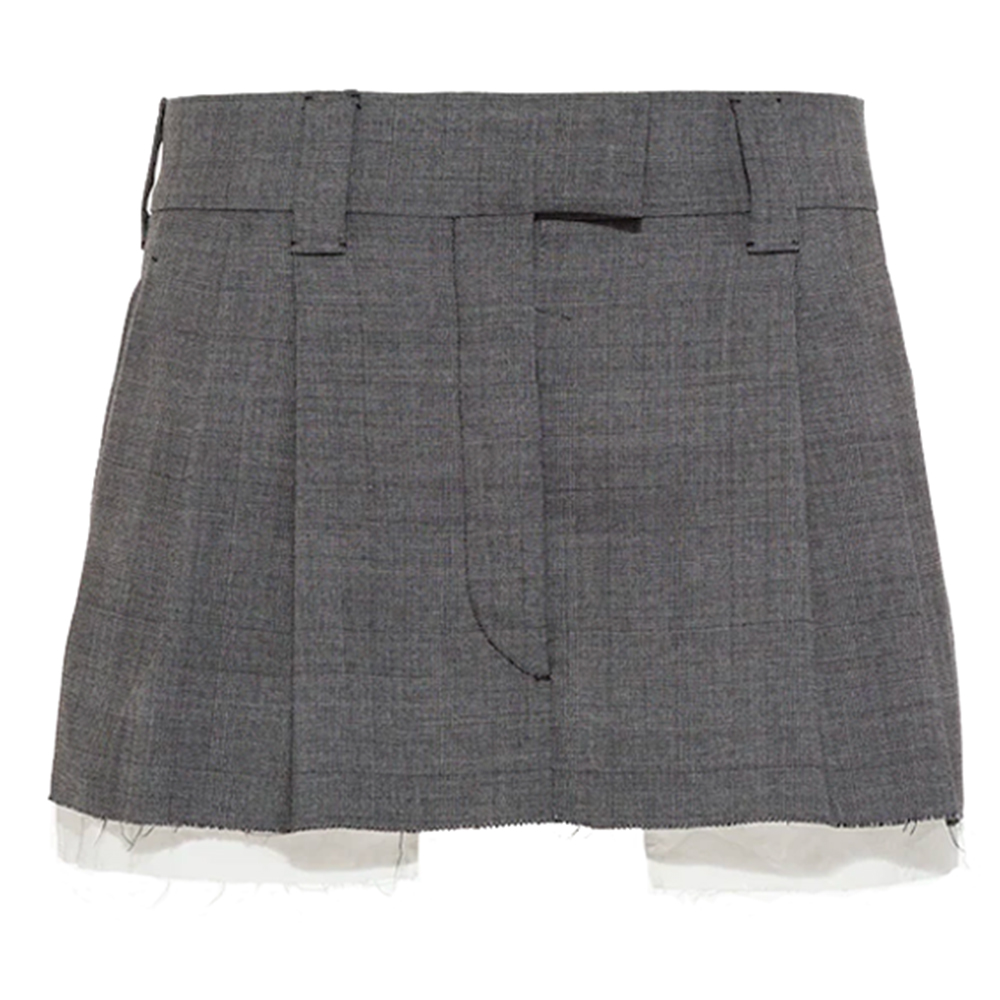 Miu Miu Prince-Of-Wales check mini skirt