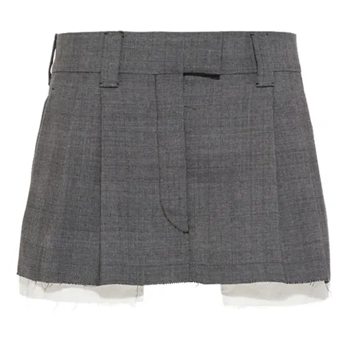 Miu Miu Prince-Of-Wales check mini skirt