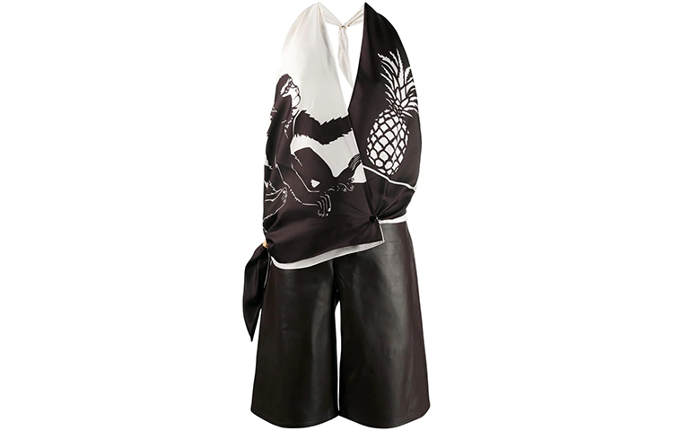 Bottega Veneta Graphic Printed Top Shorts Set
