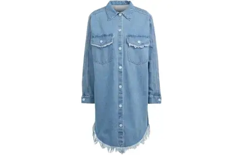 Adidas Originals Long Sleeved Dress Japan Version Women's Blue