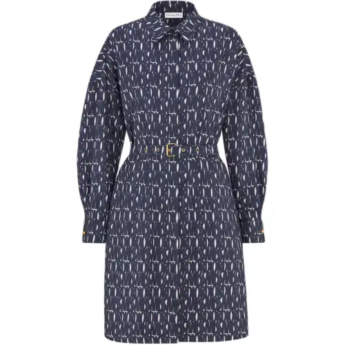 DIOR Long Sleeved Dress Women's Blue