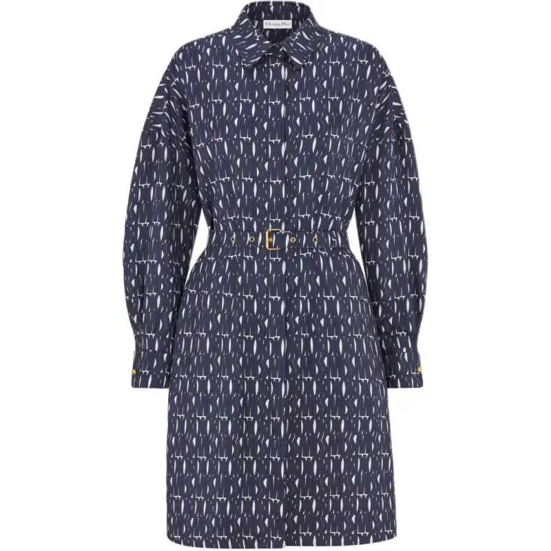 DIOR Long Sleeved Dress Women's Blue
