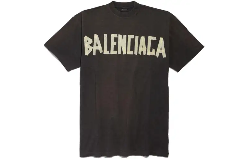 Balenciaga SS24 Short Sleeved Dress Loose Fit Women's Black