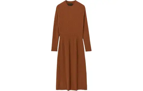 Loro Piana Long Sleeved Dress Women's Dark Brown