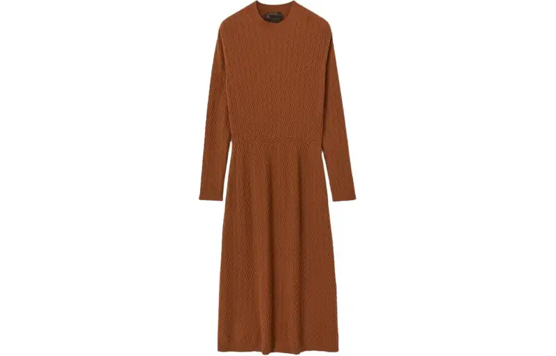 Loro Piana Long Sleeved Dress Women's Dark Brown