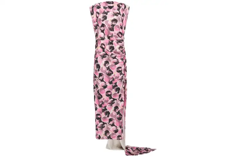 PRADA Sleeveless Dresses Women's Pink Moderate Long