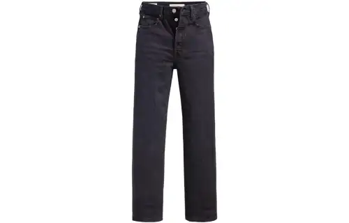 Levis Jeans Women's Black Moderate Straight Fit Pants