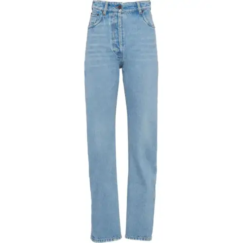 PRADA Jeans Women's Light Blue Moderate Straight Fit Pants