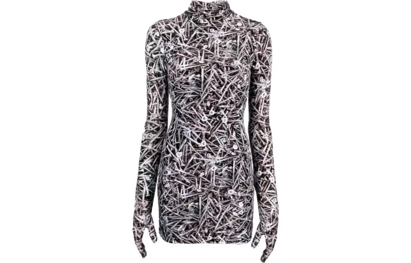Vetements Long Sleeved Dress Women's Black