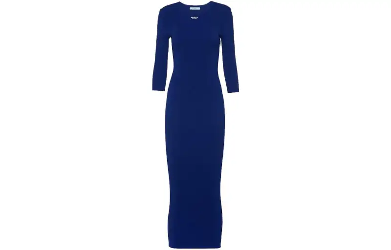 PRADA SS23 Long Sleeved Dress Women's Blue