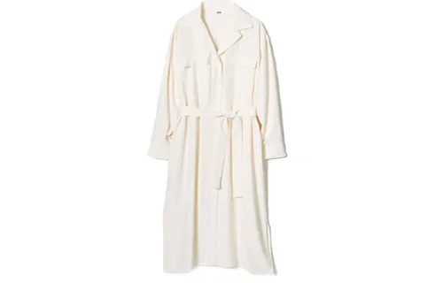UNIQLO Long Sleeved Dresses Women's Suit Collar Mid Length