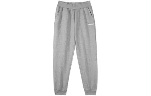 Skechers Solid Color Elastic Fleece Lined Elastic Cuff Knitted Sweatpants Women's Gray