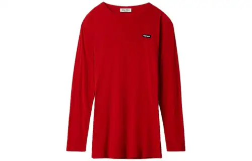 MIU MIU Long Sleeved Dress Women's Red